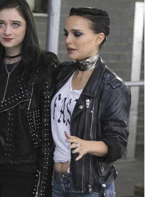 Vox Lux Black Leather Jacket Worn by Natalie Portman