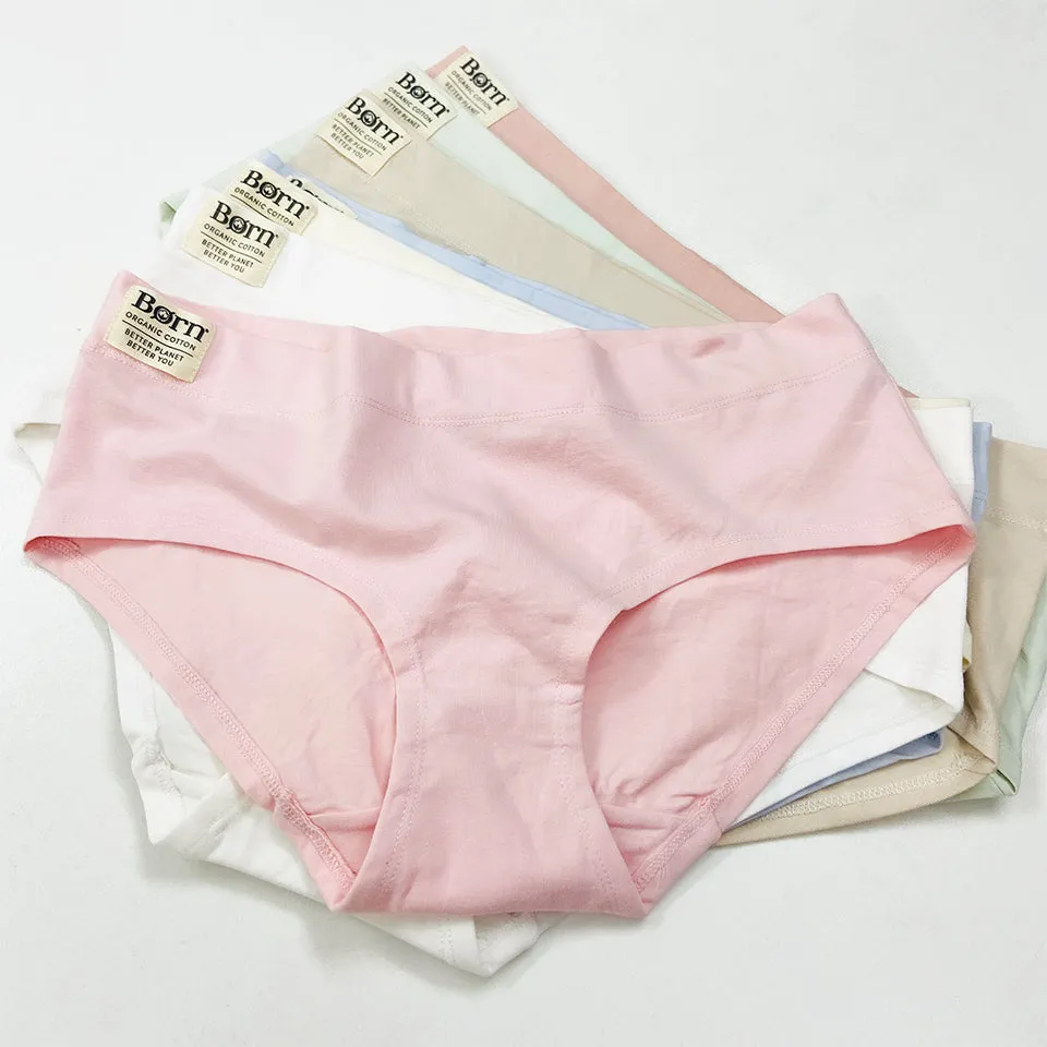 Womens Mid Rise Hipster Cotton Brief Panty