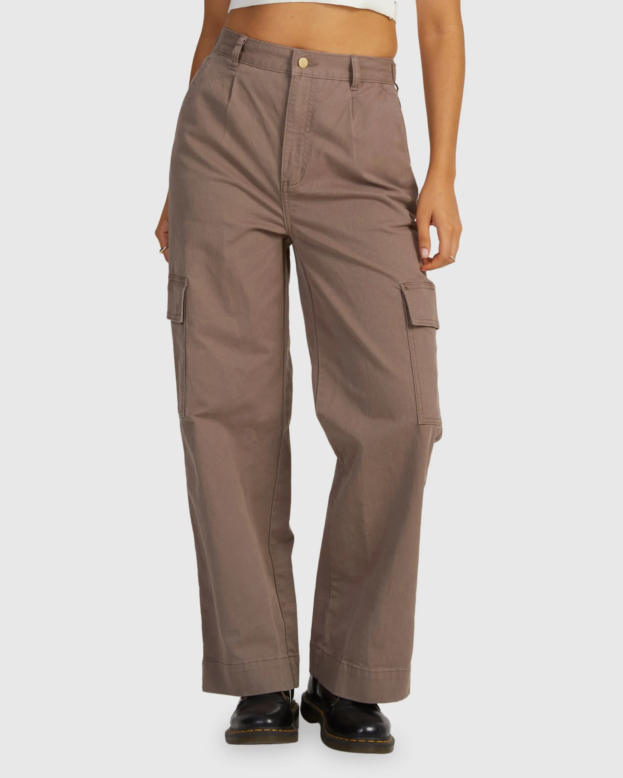 Womens Twill Cargo Pants